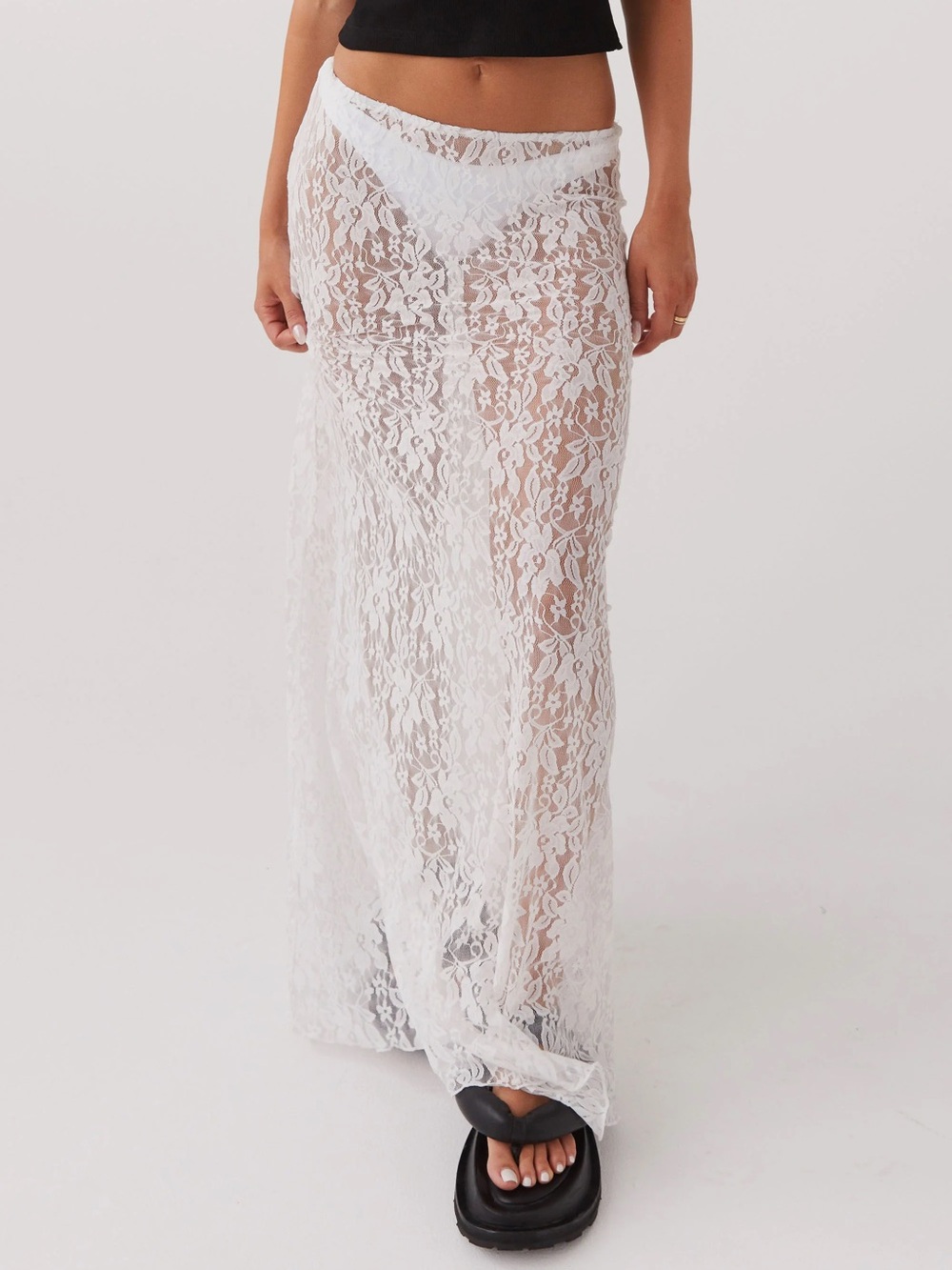 Peppermayo White Lace Maxi Skirt - Women